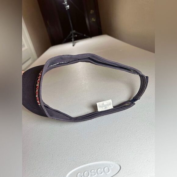 Vintage Universal Studios Black Gray Sun Visor Adjustable Hat Cap GUC - Picture 2 of 14